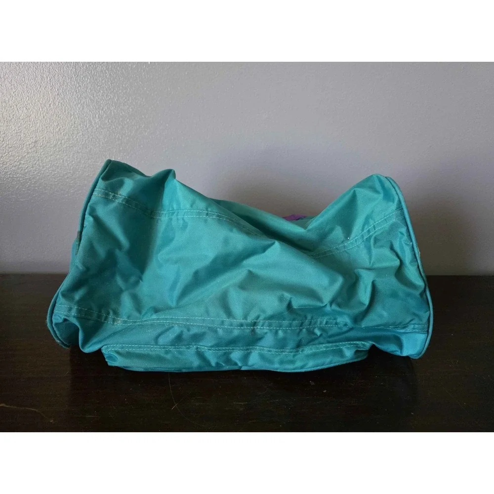 Vintage Dunlop Sports Gym Duffle Bag Teal & Purple